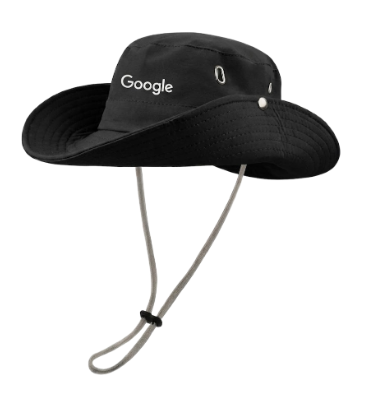 黑色 Google 限定全檐户外探索帽