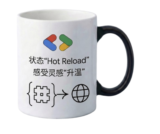 Google Hot Reload 限定感温杯升温后背面图案